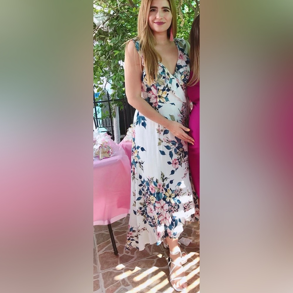 Leith wedding guest dress high low, size L